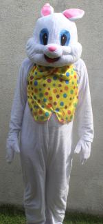 White bunny with vest and attached bowtie