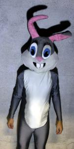 Gray Spandex Bunny with padding
